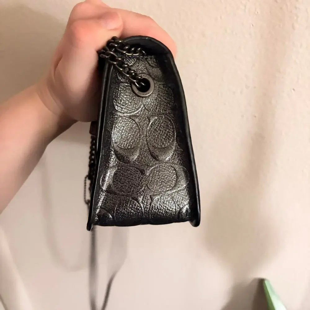 Coach Mini Bowery Crossbody Debossed Patent Leather Crossbody